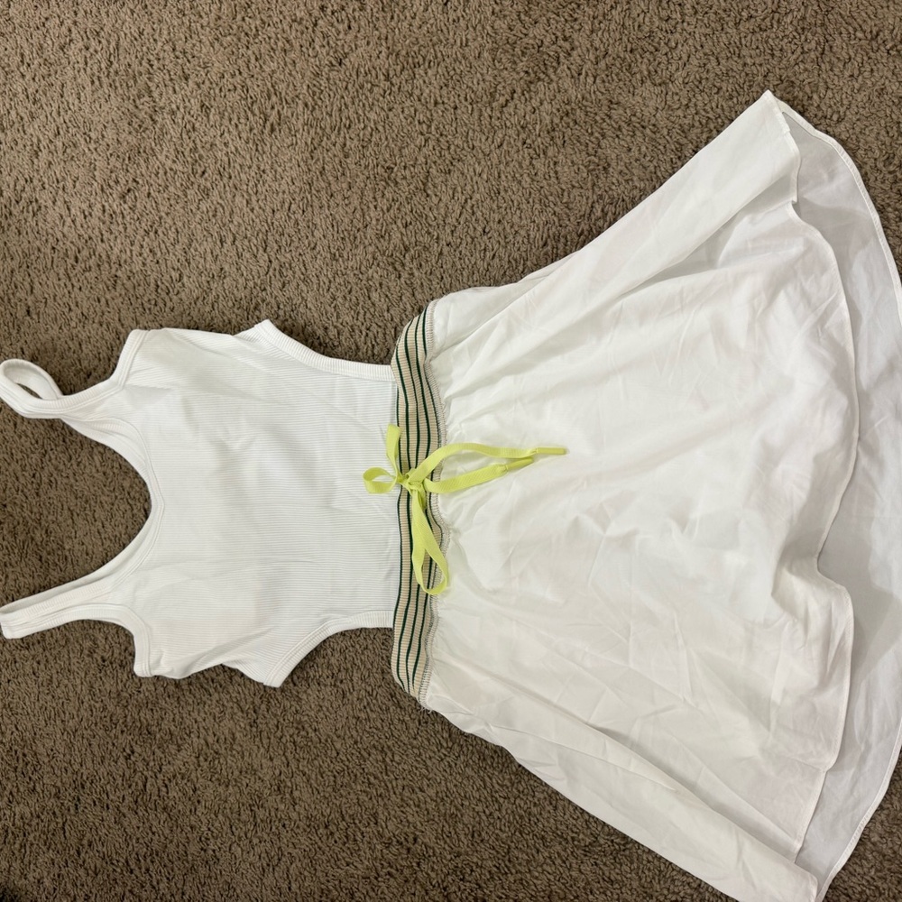 White Sleeveless tennis dress